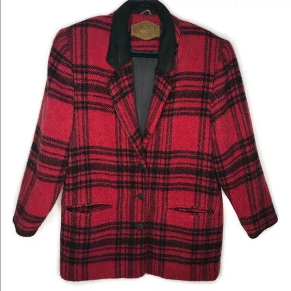 Vtg Woolrich plaid Wool/Mohair Blazer‎ Jacket - Picture 1 of 7